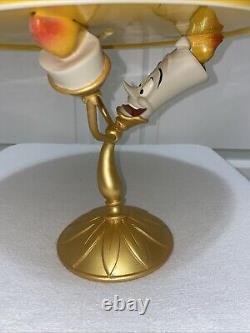 Disney Parks Beauty & The Beast Lumiere Ceramic Cake Stand Serving Platter