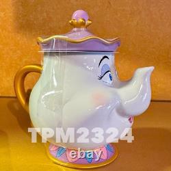 Disney Parks Beauty & The Beast Set Lumier, CogsWorth Clock, Mrs Potts & Chip