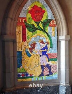 Disney Parks Beauty & The Beast Stained Glass Window Replica Art Of Disney 23