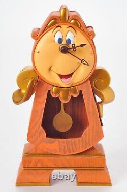 Disney Parks Beauty and The Beast Cogsworth Working Clock Figurine 10
