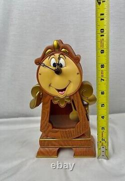 Disney Parks Beauty and the Beast Cogsworth Clock Figure Working