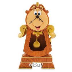 Disney Parks Beauty and the Beast Cogsworth Clock & Lumiere Light Up Figure New