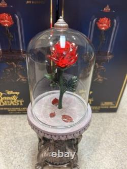 Disney Parks Beauty and the Beast Light-Up Enchanted Rose Replica Figurine NIB