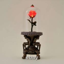 Disney Parks Beauty and the Beast Light-Up Enchanted Rose Replica Figurine New