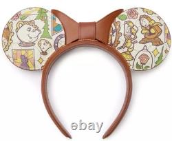 Disney Parks Dooney & Bourke Beauty & The Beast Mickey Ears Headband Leather