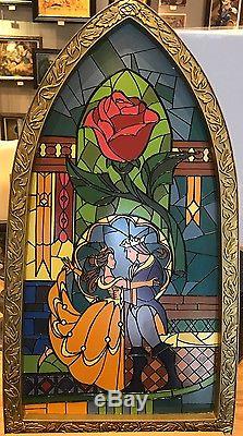 Disney Parks Exclusive Beauty And The Beast Stained Glass Window Frame