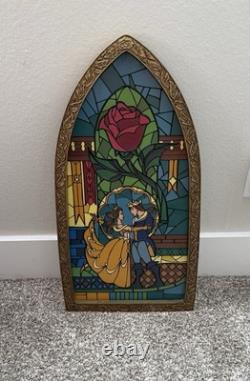 Disney Parks Exclusive Beauty & The Beast Stained Glass Window Fantasyland