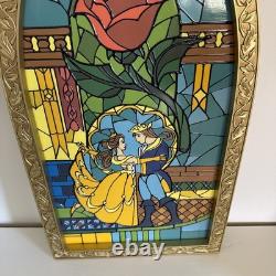 Disney Parks Exclusive Beauty & The Beast Stained Glass Window Fantasyland