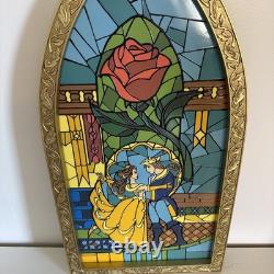 Disney Parks Exclusive Beauty & The Beast Stained Glass Window Fantasyland
