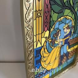 Disney Parks Exclusive Beauty & The Beast Stained Glass Window Fantasyland