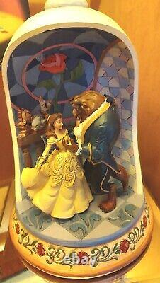 Disney Parks Jim Shore Enchanted Love Beauty & The Beast Rose Dome Figure NIB