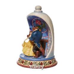 Disney Parks Jim Shore Enchanted Love Beauty & The Beast Rose Dome Figure NIB