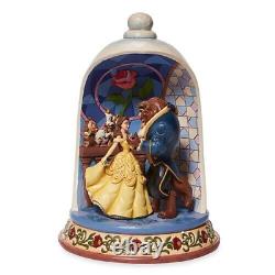 Disney Parks Jim Shore Enchanted Love Beauty & The Beast Rose Dome Figure NIB