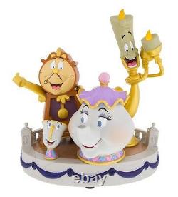 Disney Parks Light Up Beauty & The Beast Large Figurine Cogsworth Mrs. Potts