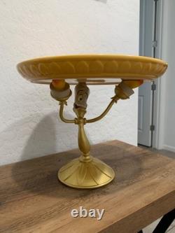 Disney Parks Lumiere Cake Stand Beauty & The Beast Ceramic Plate Serving Platter