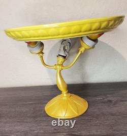 Disney Parks Lumiere Cake Stand Beauty & The Beast Ceramic Plate Serving Platter
