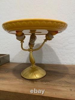 Disney Parks Lumiere Cake Stand Beauty & The Beast Ceramic Plate Serving Platter