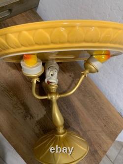 Disney Parks Lumiere Cake Stand Beauty & The Beast Ceramic Plate Serving Platter