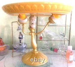 Disney Parks Lumiere Cake Stand Beauty & The Beast Ceramic Plate Serving Platter