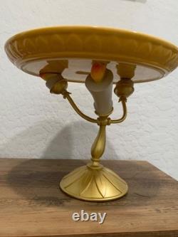 Disney Parks Lumiere Cake Stand Beauty & The Beast Ceramic Plate Serving Platter