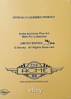 Disney Pin Acme Archive Artist Series Beauty & The Beast Belle Litho Jumbo Le100