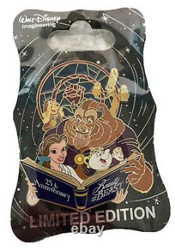 Disney Pin Beauty and the Beast Stained Glass WDI 25th Anni Rare HTF LE 250