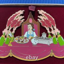 Disney Pin DLP Beauty & The Beast Belle Lumiere Cogsworth Mrs Potts Be Our Guest