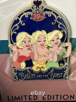 Disney Pin Dec Cast Member Exclusive Le 250 Beauty And Beast 30th Bimbettes