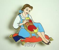 Disney Pin WDI D23 Heroines and Dogs Belle & Sultan LE 250 OC Beauty and Beast