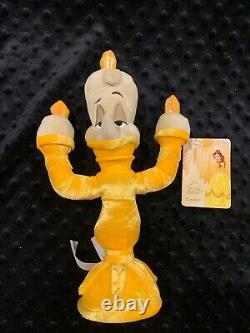 Disney Plush Beauty and the Beast Belle Lumiere Cogsworth Mrs Potts Chip New