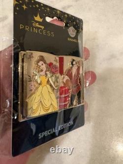 Disney Princess Beauty & The Beast Belle & Gaston Open Book Enamel Pin Exclusive