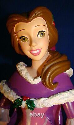Disney Princess Belle From Beauty And The Beast Le Holiday Statue 14 1/2 Tall