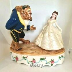 Disney Schmid ceramic Music Box Beauty and the Beast plays title song