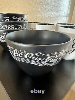 Disney Set 12 Beauty & The Beast Black Chalk Be Our Guest Bowls, Mugs & Plates