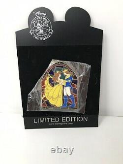 Disney Shopping Store Beauty and the Beast Stained Glass LE 100 Pin Belle Prince