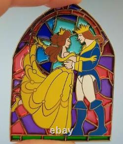 Disney Shopping Store Beauty and the Beast Stained Glass LE 100 Pin Belle Prince