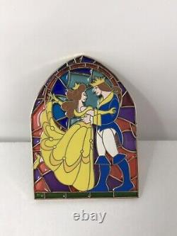 Disney Shopping Store Beauty and the Beast Stained Glass LE 100 Pin Belle Prince