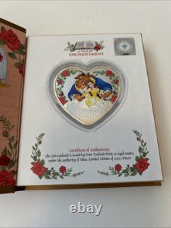Disney Special Addition 30 Years Anniversary Beauty And The Beast Silver Coin