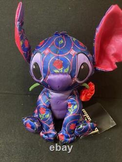 Disney Stitch Crashes Beauty and The Beast Rose Plush New In Hand 1/12