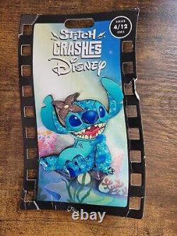 Disney Stitch Crashes Lot Of 4 Pins Beauty, lady, pinnochio, mermaid