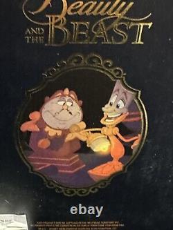 Disney Store 2021 Beauty and The Beast Cogsworth Desk Clock withPen set HTF