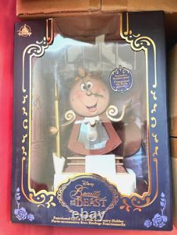 Disney Store 2021 Beauty and The Beast Cogsworth Desk Clock with Pen set HTF