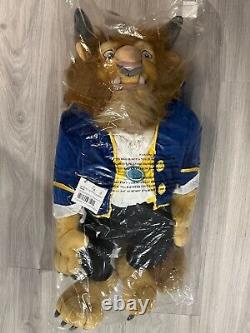 Disney Store 32 Beast Plush Doll Beauty and the Beast Giant RARE MINT