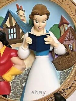 Disney Store 3d Plate Belle Lost In Her Dreams Gaston Beauty And The Beast Box