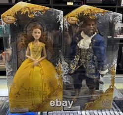 Disney Store Beauty And The Beast Live Action Set Of 2 Dolls Film Collection Nib