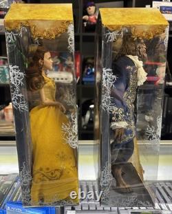 Disney Store Beauty And The Beast Live Action Set Of 2 Dolls Film Collection Nib
