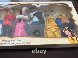 Disney Store Beauty And the Beast Belle Gaston Deluxe Classic Doll Set Philippe