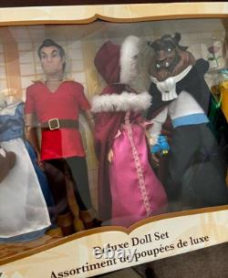 Disney Store Beauty And the Beast Belle Gaston Deluxe Classic Doll Set Philippe