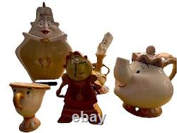 Disney Store Beauty & The Beast 10th Anniversary Limited Edition Tea Set Rare