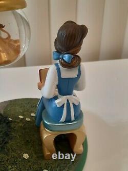 Disney Store Beauty & The Beast Belle Castle Ornament Hanging Snow Globe Rare 24